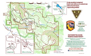 Image of Boggs Mountain Trail Map version July 2021
